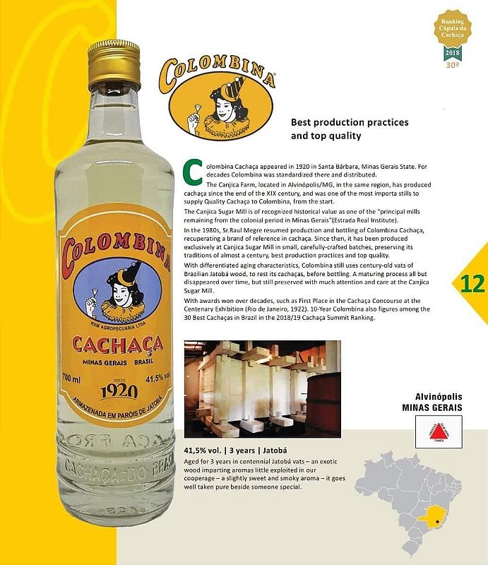 Cachaça Colombina 700ml