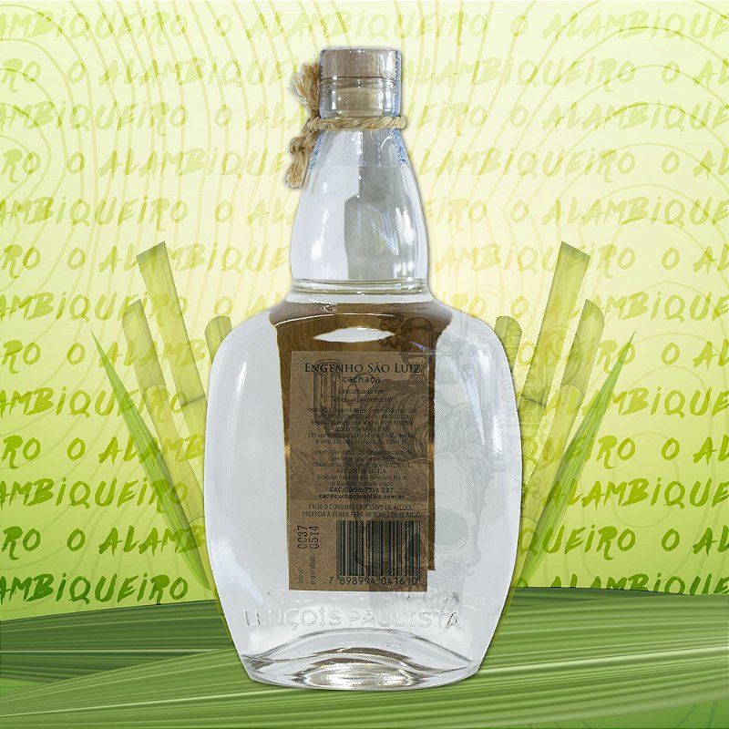 Cachaça Engenho São Luiz Prata 600ml